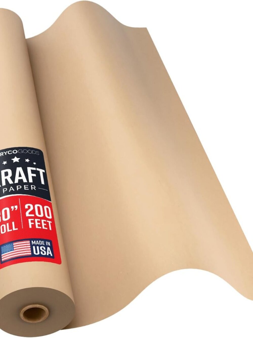 30" x 200' 2400" Brown Kraft Paper Roll - Made - Versatile for Different Arts a